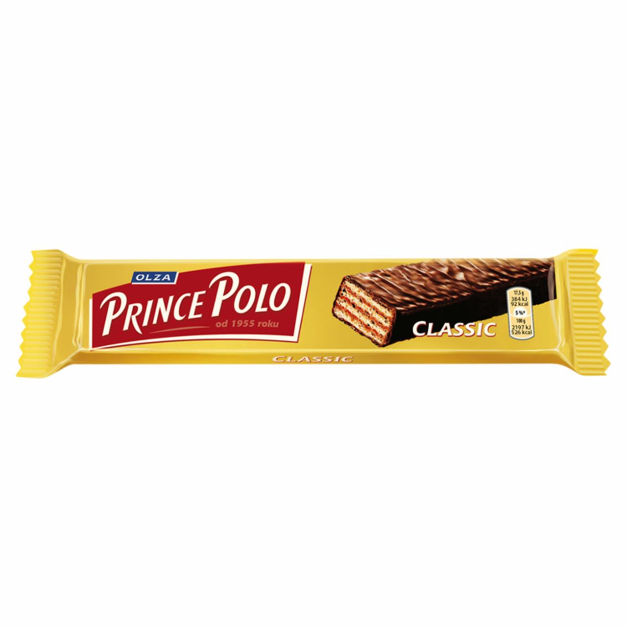 Zdjęcia - Prince Polo Classic Kruchy wafelek z kremem kakaowym oblany czekoladą 17,5 g Olza