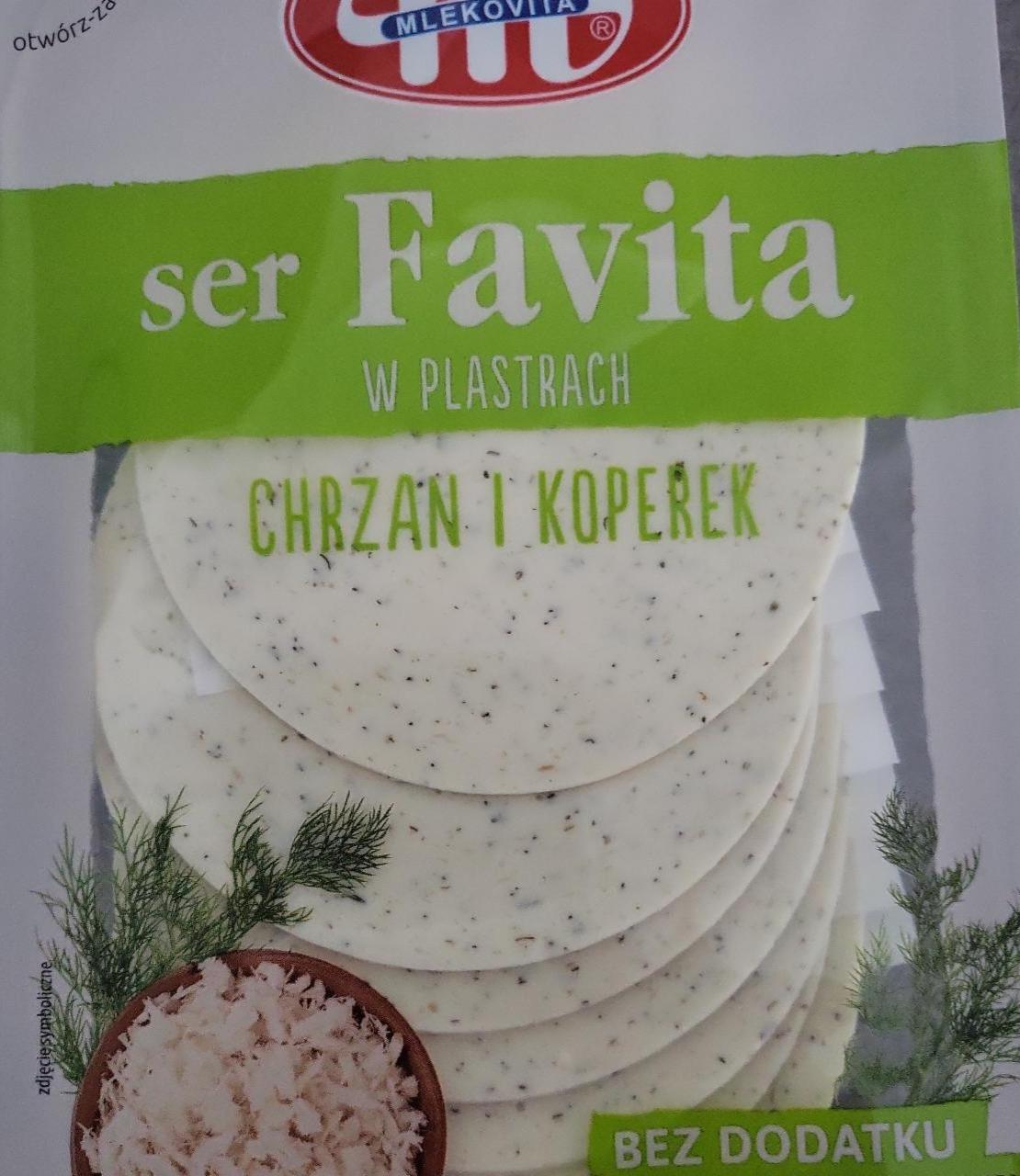 Zdjęcia - Ser Favita w plastrach chrzan i koperek Mlekovita