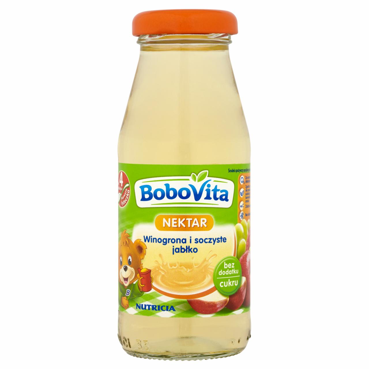 Zdjęcia - BoboVita Nektar Winogrona i soczyste jabłko po 4 miesiącu 175 ml