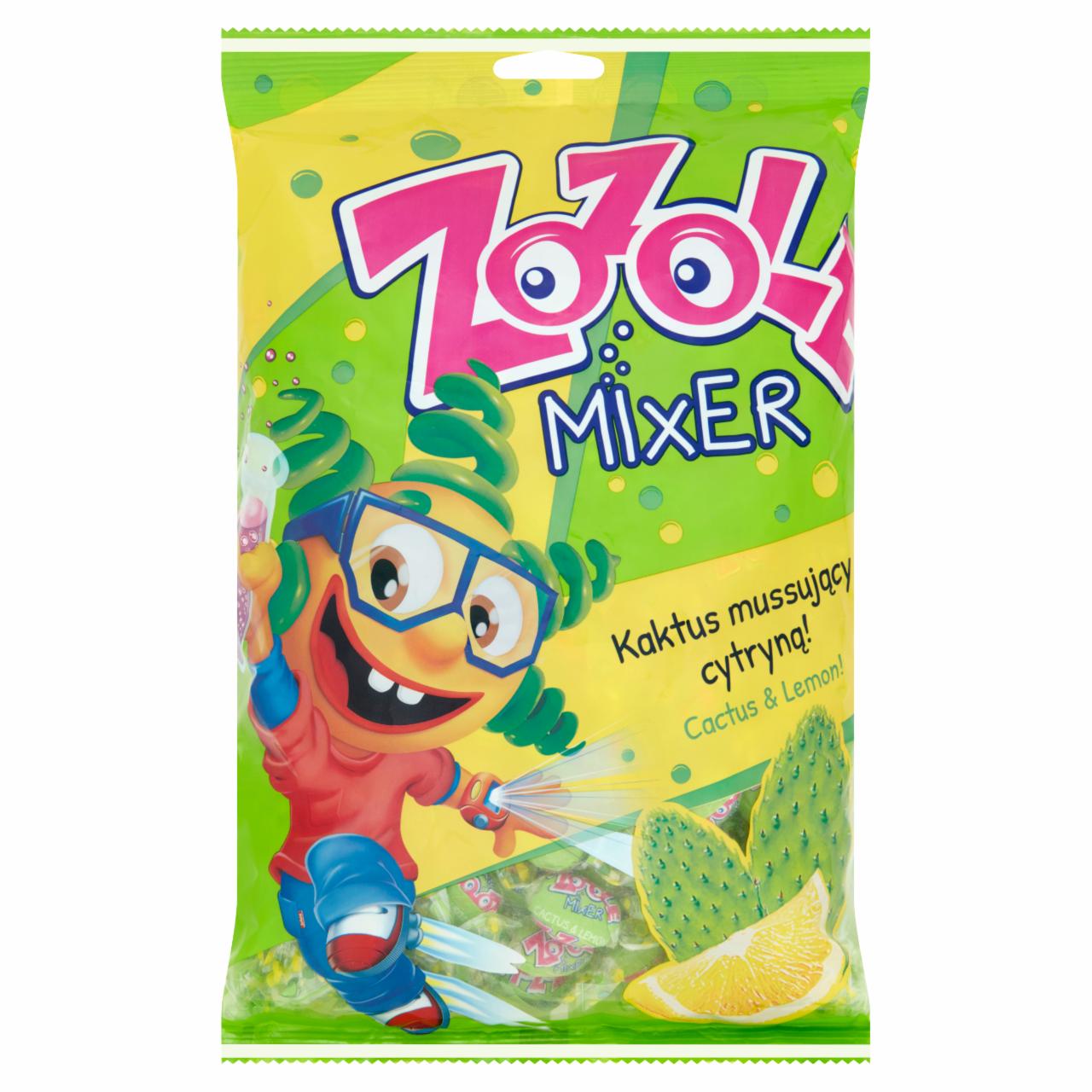 Zdjęcia - Zozole Mixer Karmelki o smaku kaktusowym z nadzieniem musującym o smaku cytrynowym 1 kg