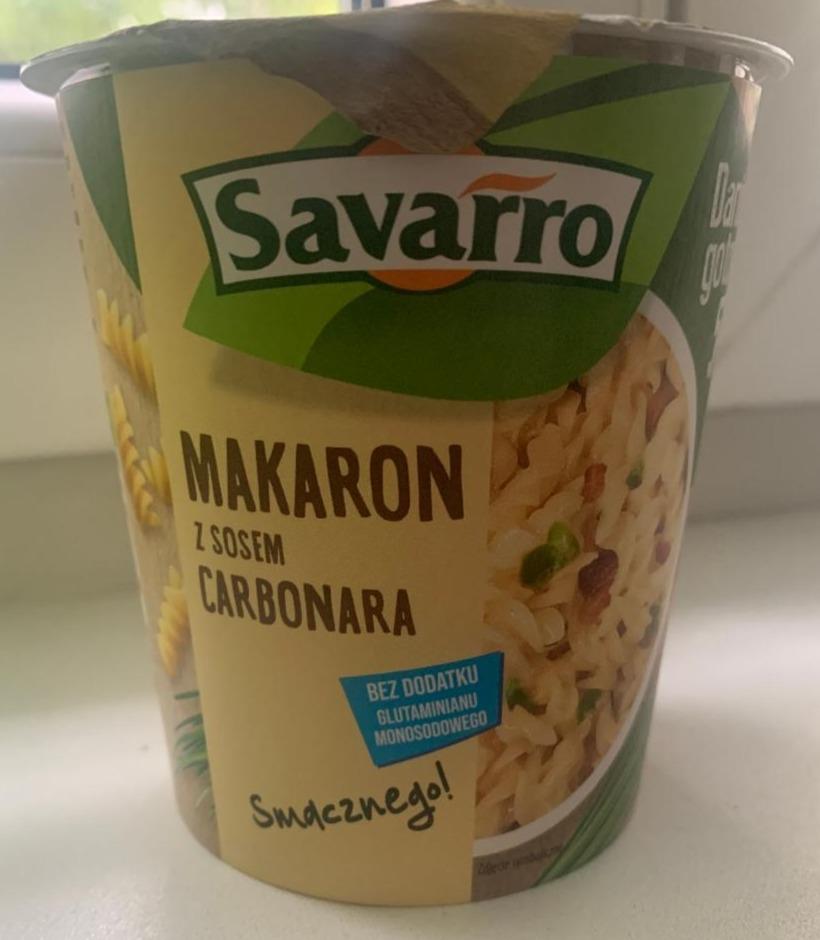 Zdjęcia - Makaron z sosem carbonara Savarro