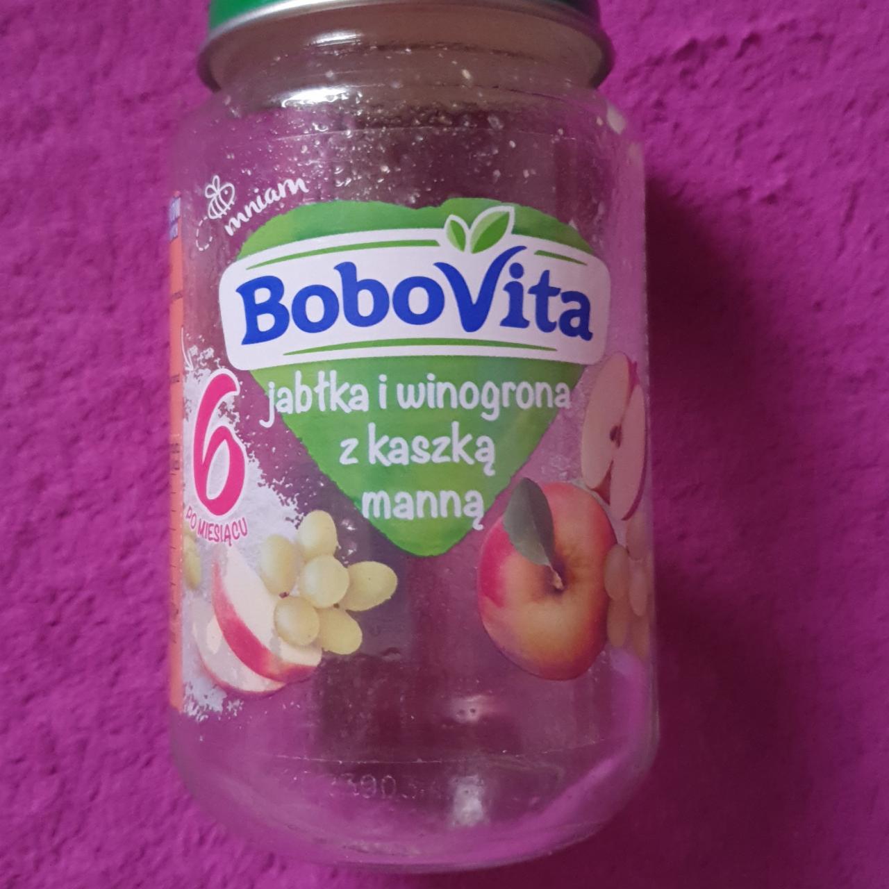 Zdjęcia - Jabłka i winogrona z kaszką manną po 6 miesiącu BoboVita