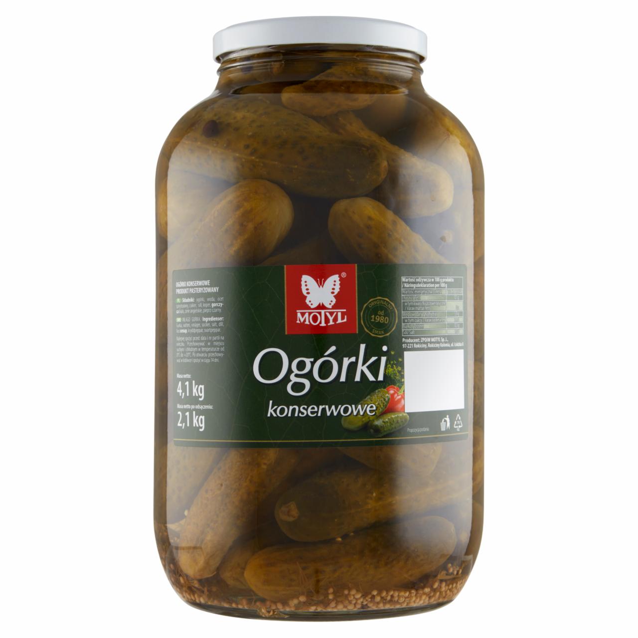 Zdjęcia - Motyl Ogórki konserwowe 4,1 kg