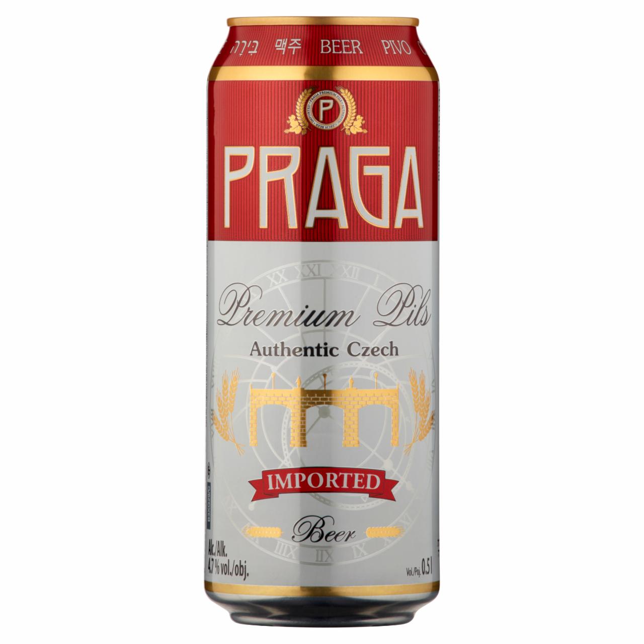 Zdjęcia - Praga Premium Pils Piwo jasne pełne 0,5 l