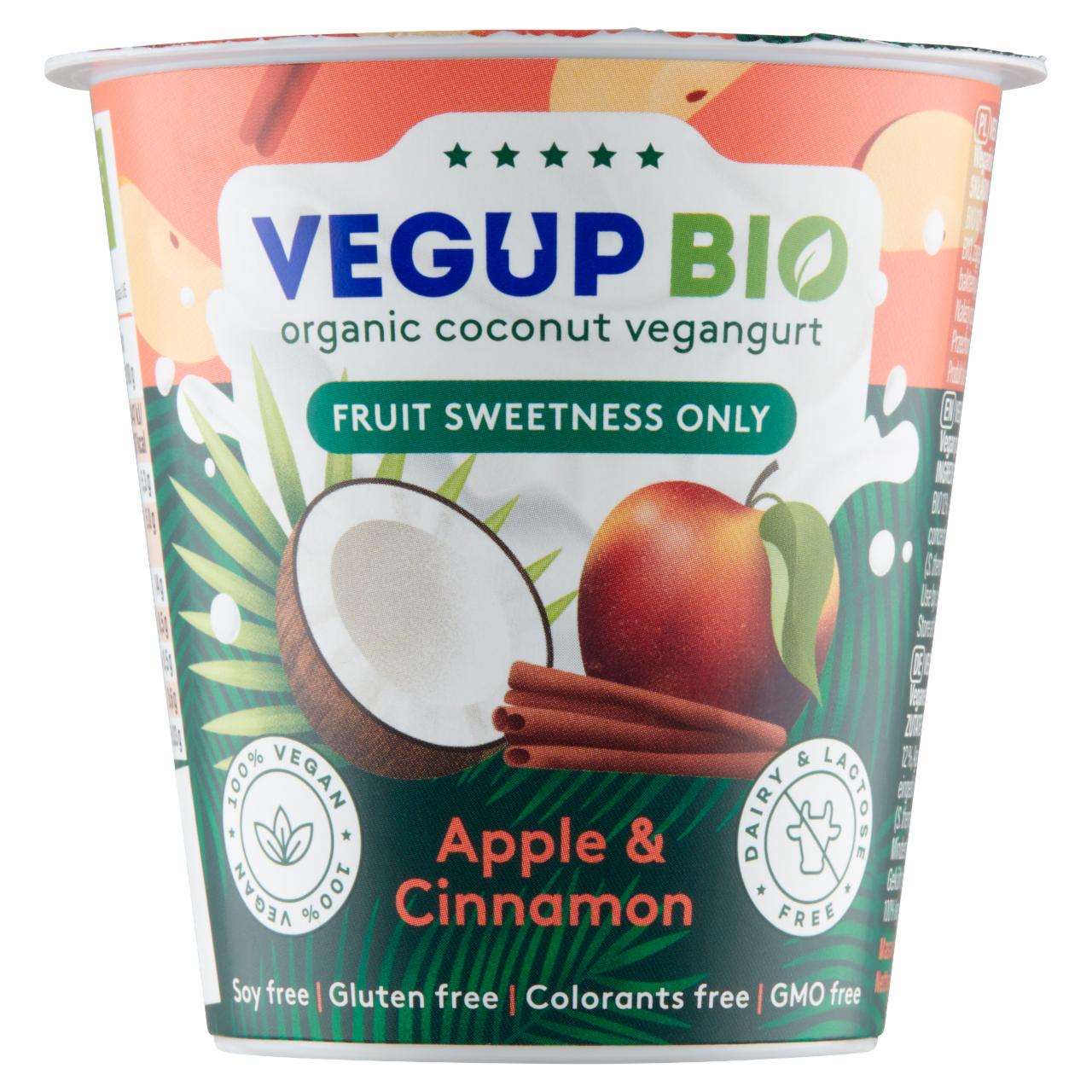Zdjęcia - Vegup Bio Kokosowy vegangurt jabłko & cynamon 140 g