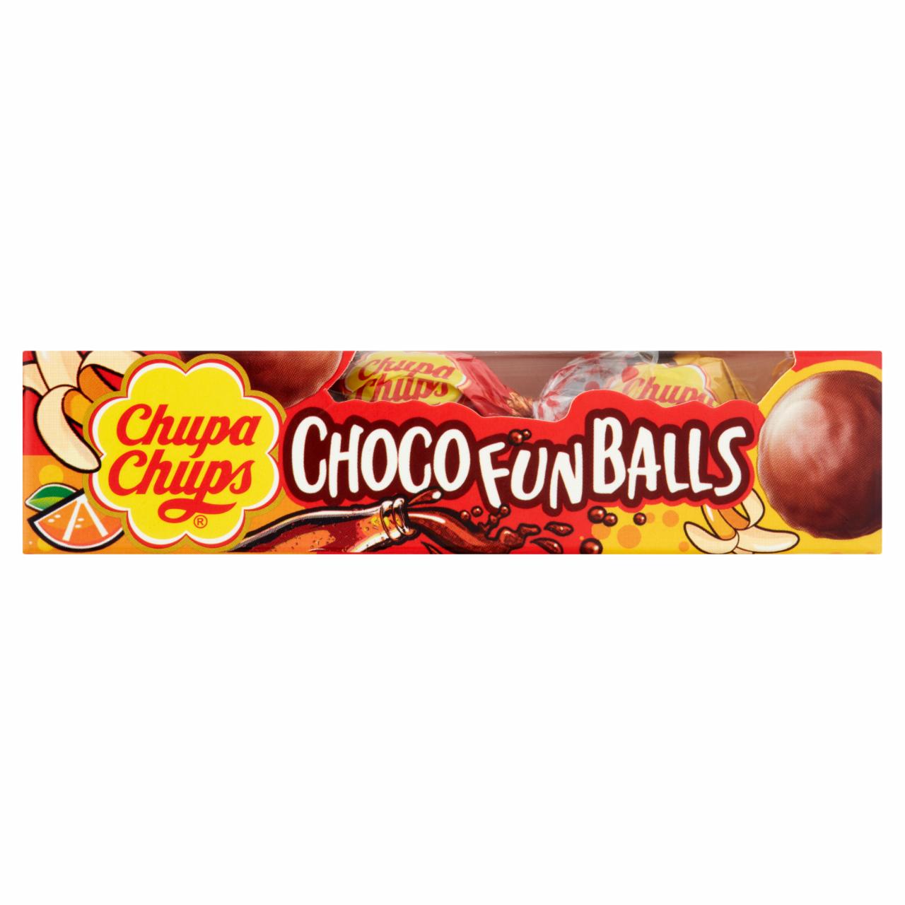 Zdjęcia - Chupa Chups Choco Fun Balls Pralinki z czekolady mlecznej z nadzieniem 30 g (3 sztuki)