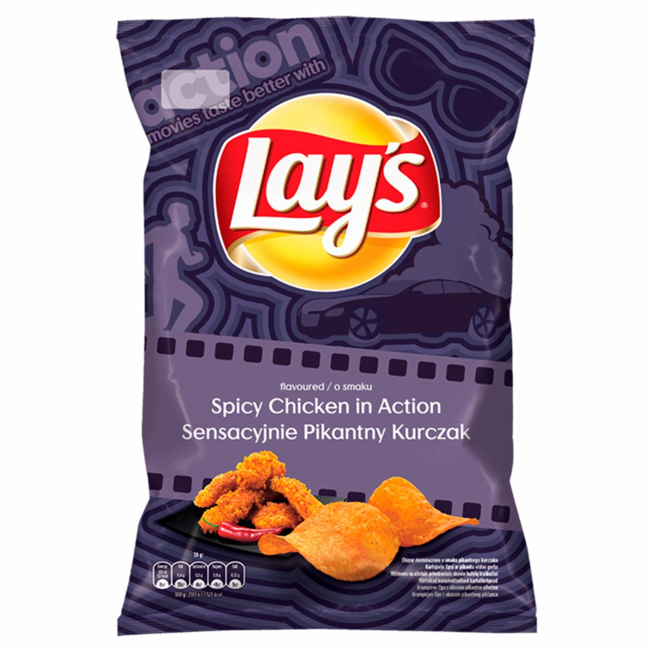 Zdjęcia - Lay's Chipsy ziemniaczane o smaku sensacyjnie pikantny kurczak 140 g