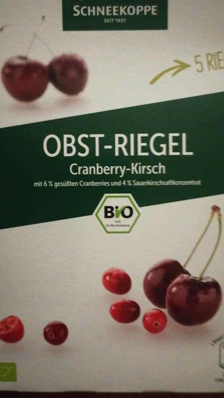Zdjęcia - Obst Riegel Cranberry-Kirsch Schneekoppe