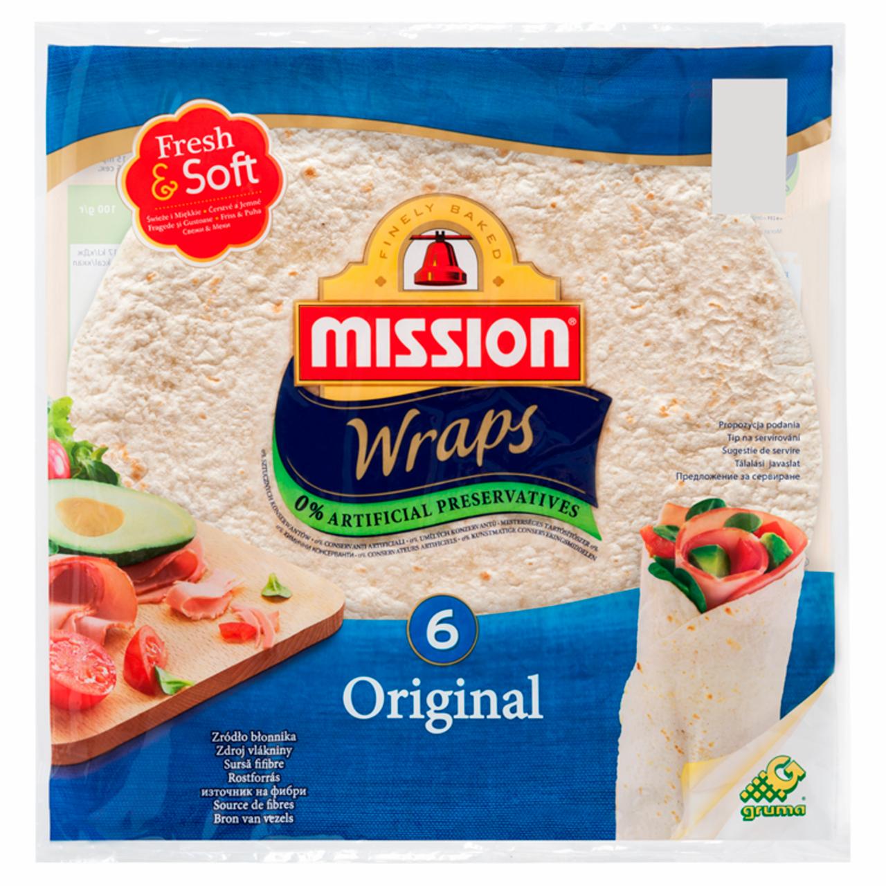 Zdjęcia - Mission Wraps Original Tortilla z mąki pszennej 370 g (6 sztuk)