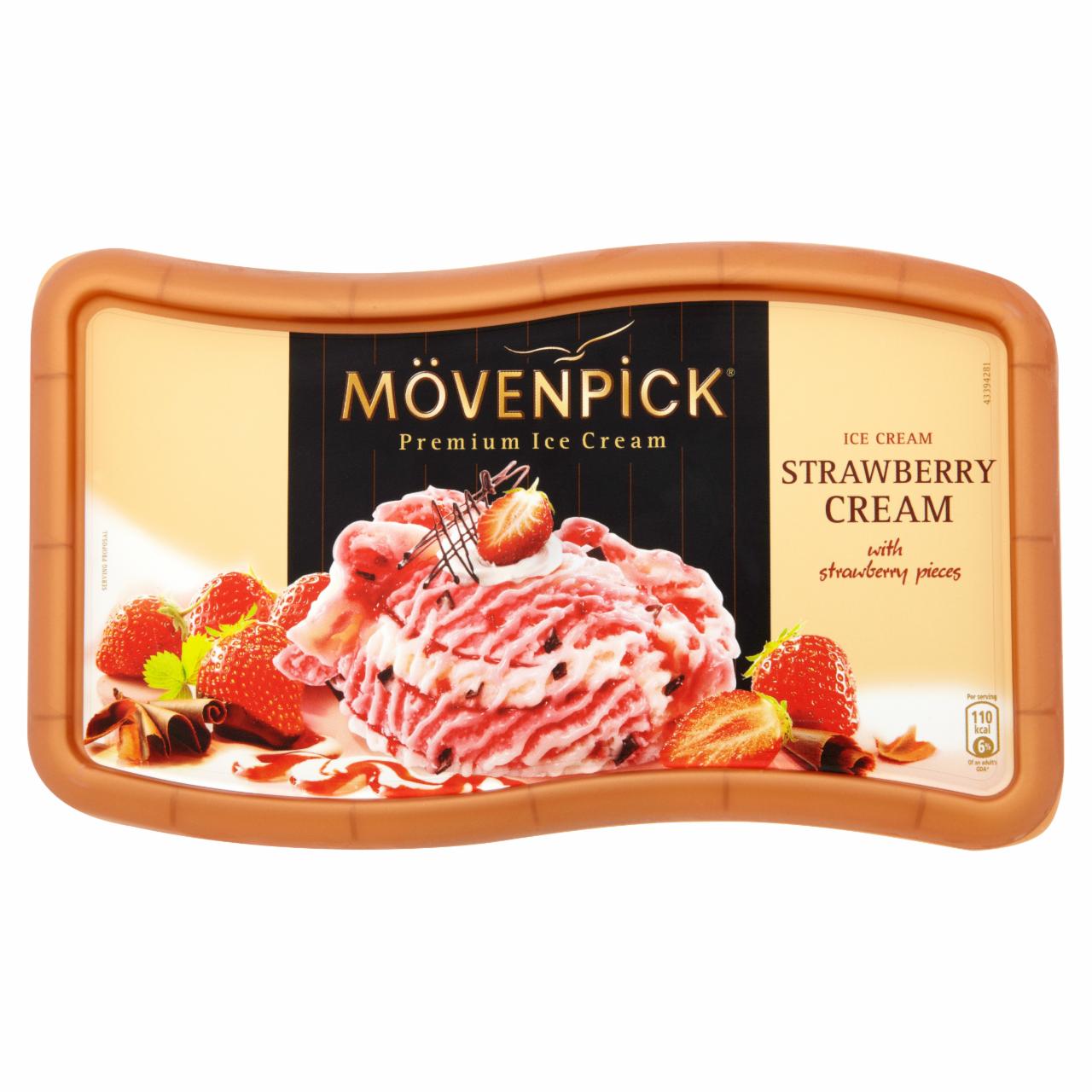 Zdjęcia - Mövenpick Lody truskawkowe z kawałkami truskawek 900 ml