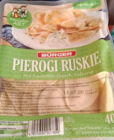 Zdjęcia - Pierogi ruskie mit kartoffel-quark-füllung Bürger