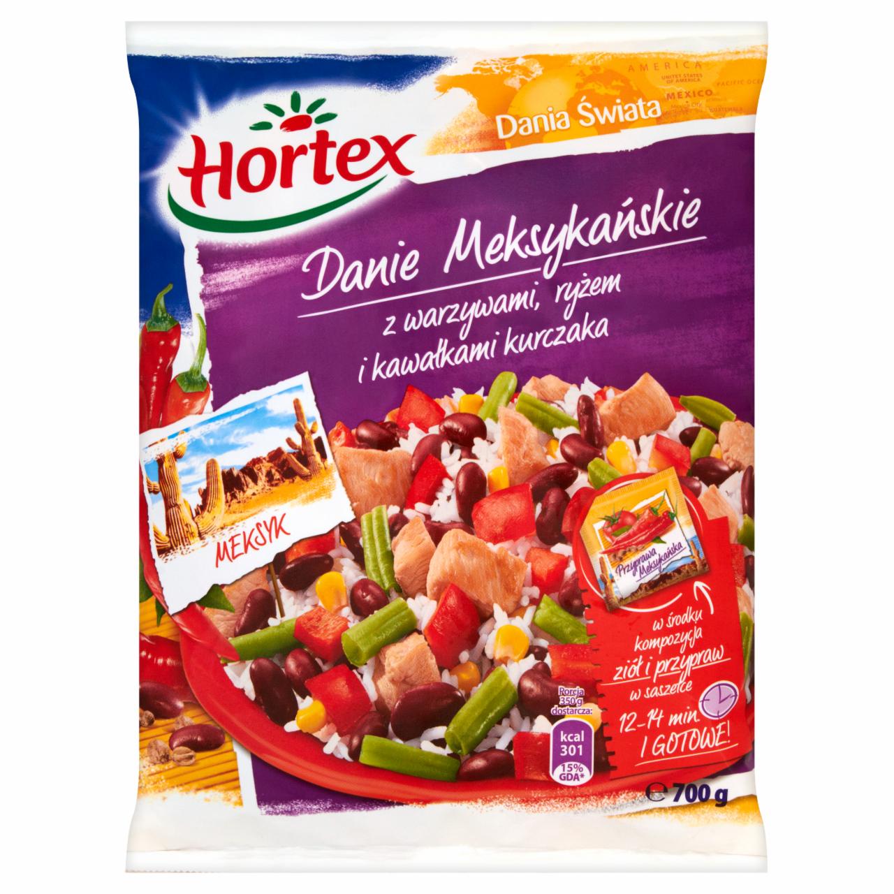 Zdjęcia - Hortex Dania Świata Danie Meksykańskie z warzywami ryżem i kawałkami kurczaka 700 g