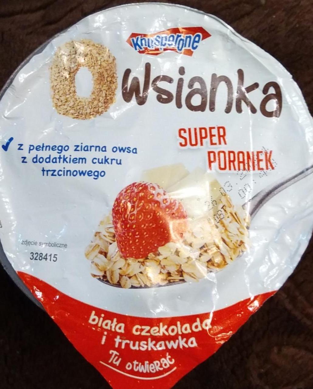 Zdjęcia - Owsianka biała czekolada i truskawka Knusperone