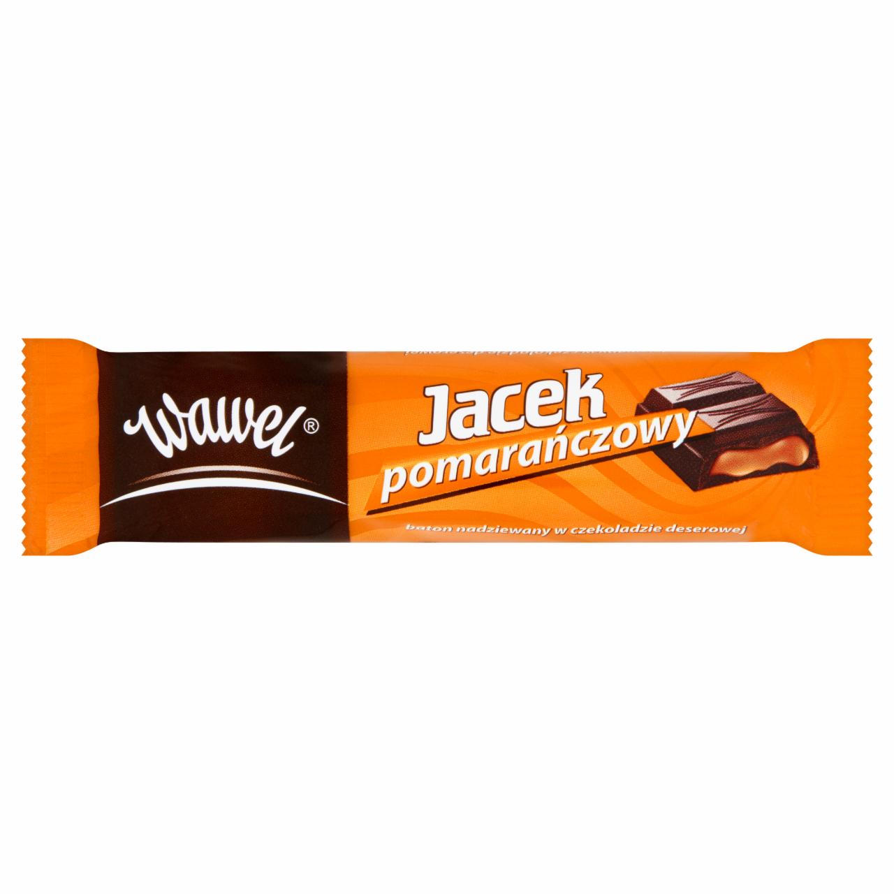 Zdjęcia - Wawel Jacek pomarańczowy Baton nadziewany w czekoladzie deserowej 42 g
