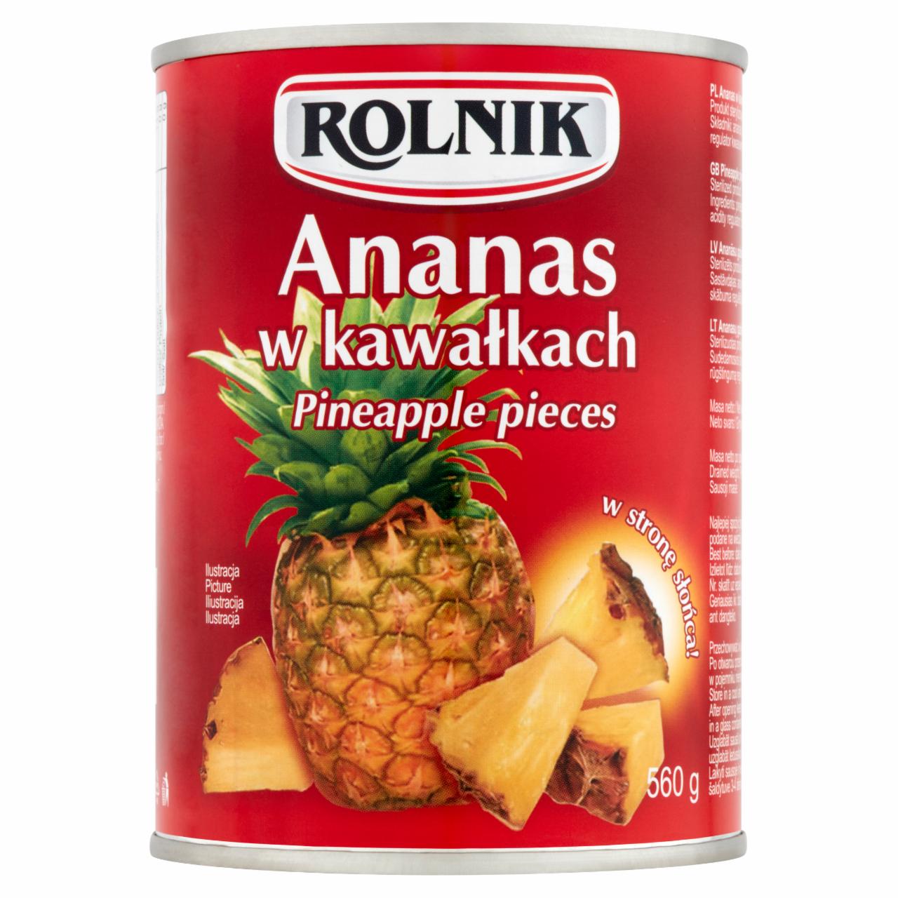 Zdjęcia - Rolnik Ananas w kawałkach 560 g