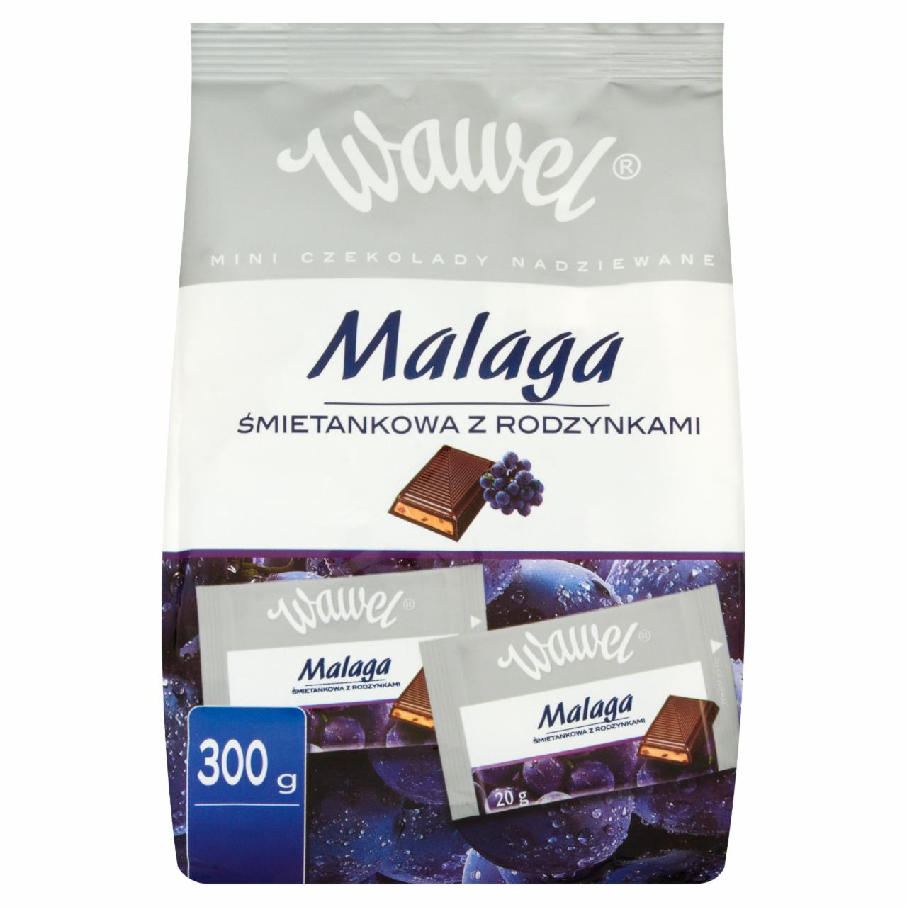 Zdjęcia - Wawel Malaga śmietankowa z rodzynkami Mini czekolady nadziewane 300 g