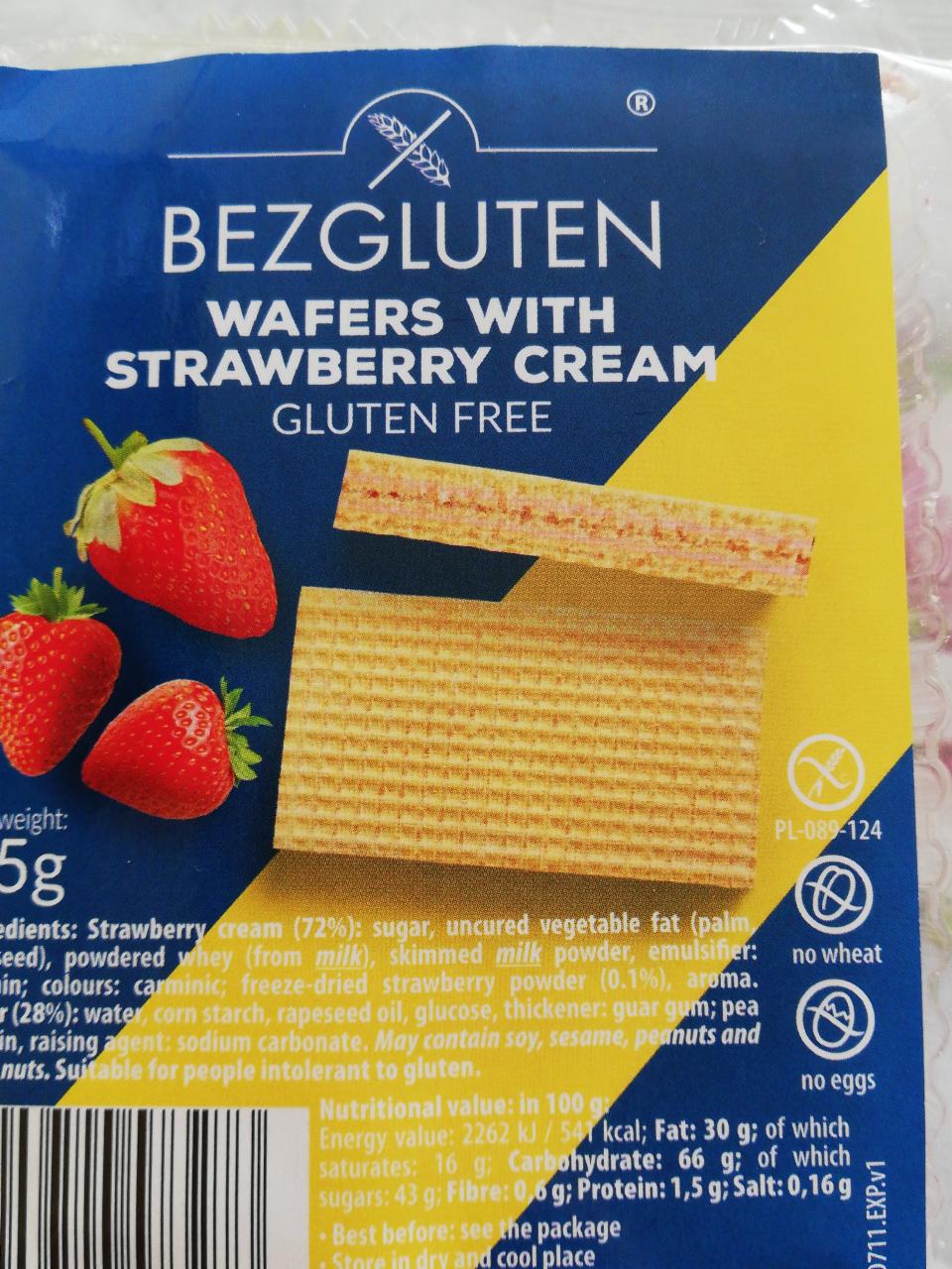 Zdjęcia - Wafers with strawberry cream Bezgluten
