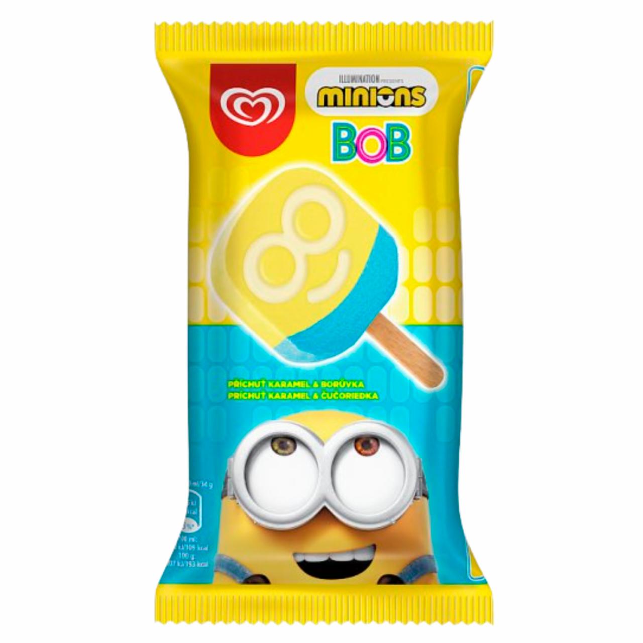 Zdjęcia - Algida Minions Lody o smaku karmelowym i jagodowym 60 ml