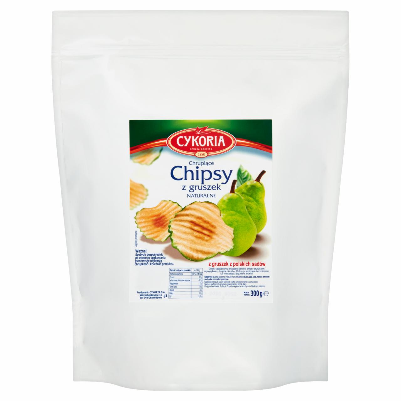 Zdjęcia - Cykoria Chrupiące chipsy z gruszek naturalne 300 g