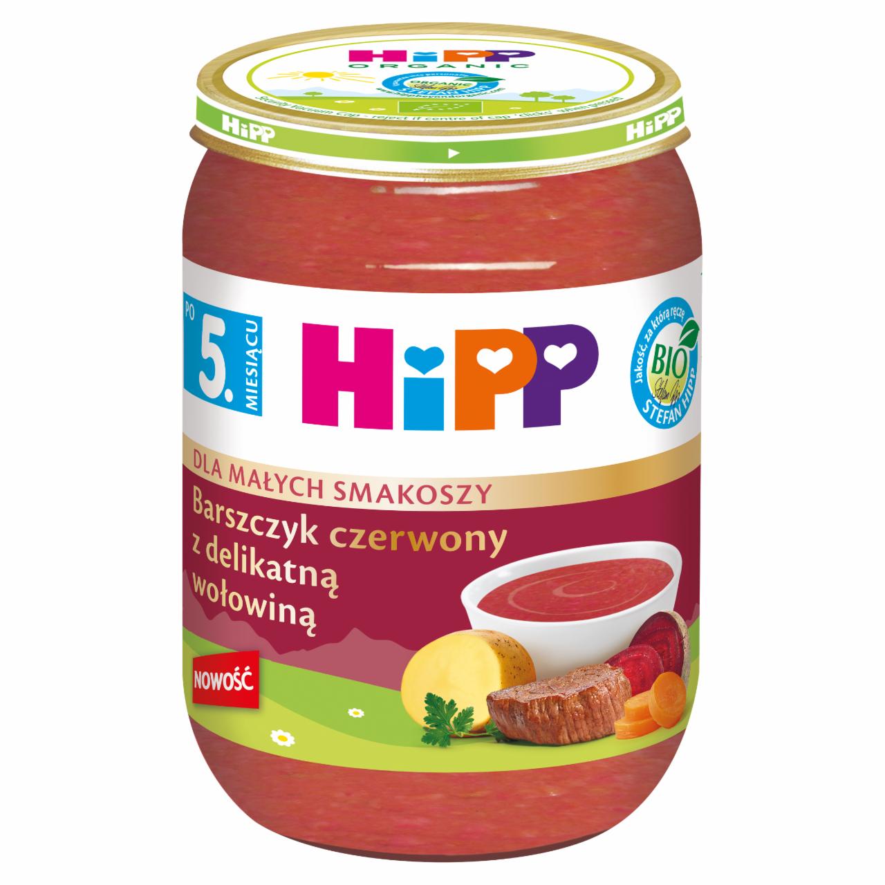Zdjęcia - HiPP BIO Dla Małych Smakoszy Barszczyk czerwony z delikatną wołowiną po 6. miesiącu 190 g