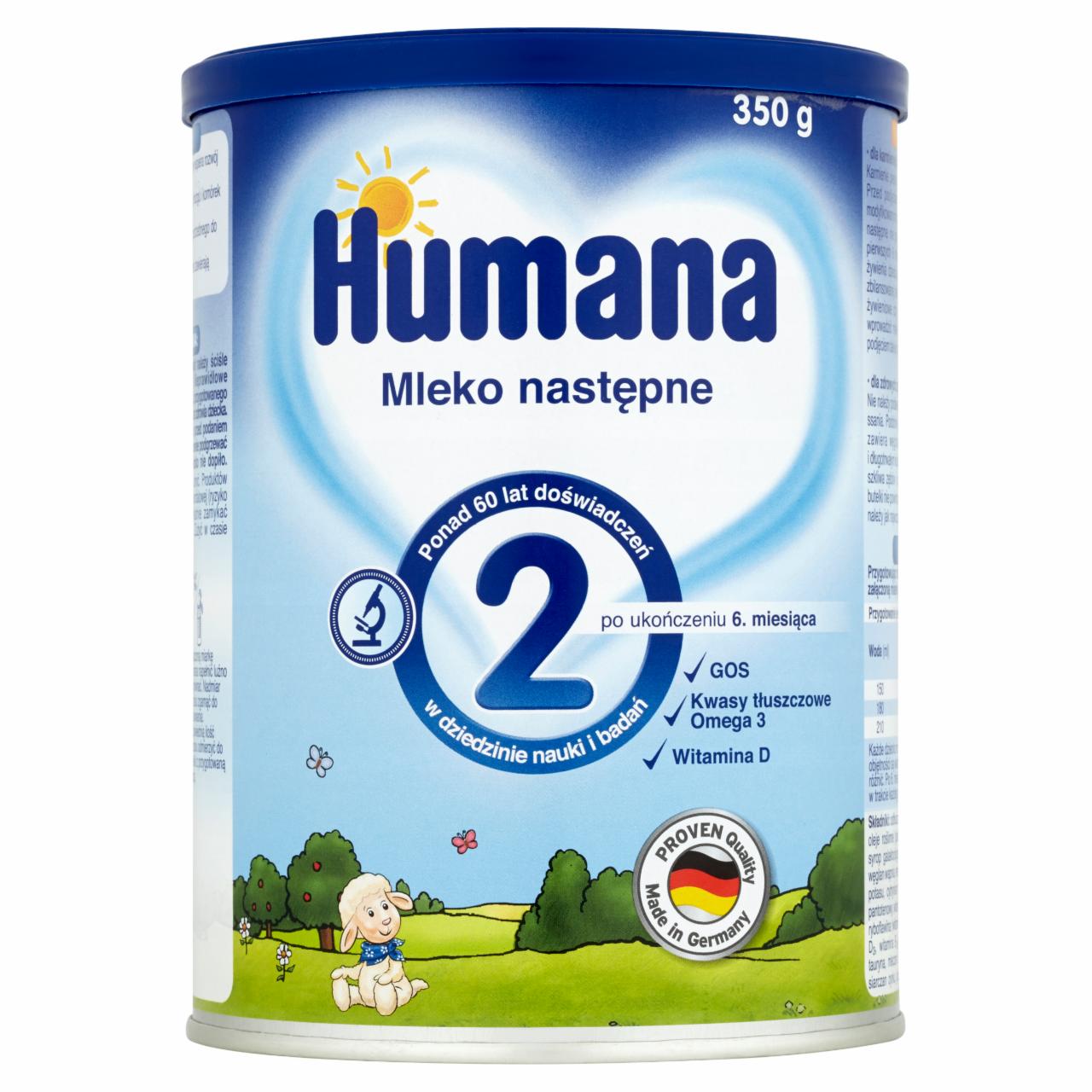 Zdjęcia - Humana 2 Mleko następne po ukończeniu 6. miesiąca 350 g