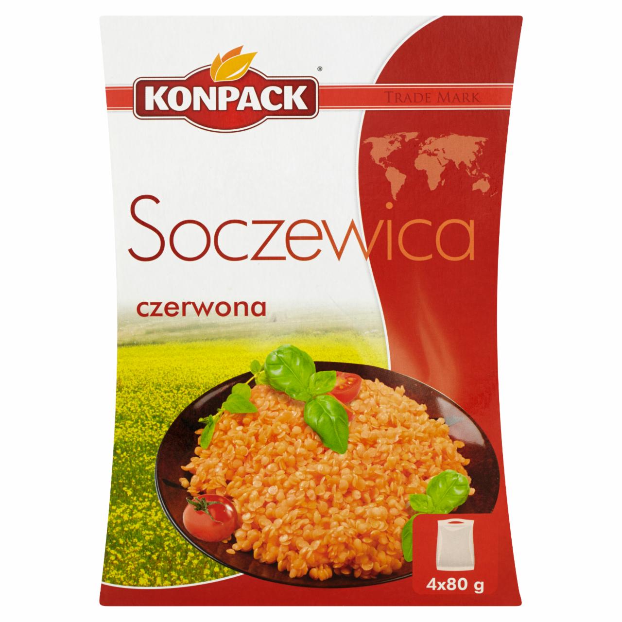 Zdjęcia - Konpack Soczewica czerwona 320 g (4 torebki)