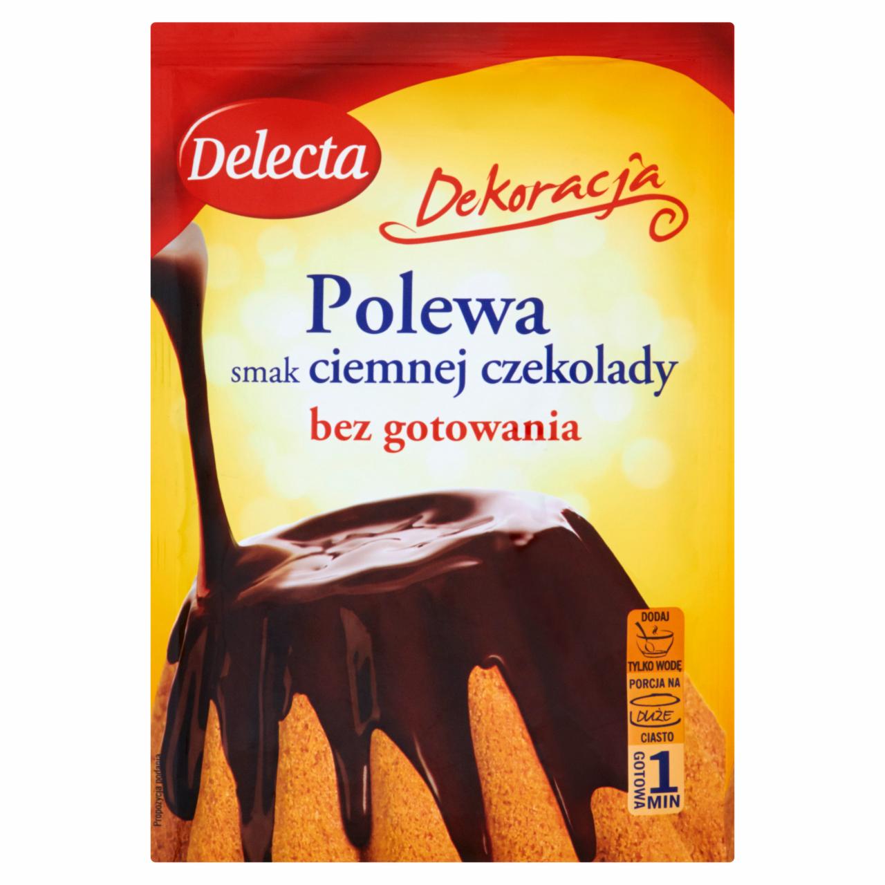 Zdjęcia - Delecta Polewa smak ciemnej czekolady 80 g