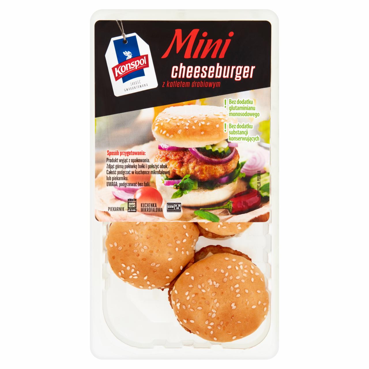 Zdjęcia - Konspol Mini cheeseburger z kotletem drobiowym 245 g
