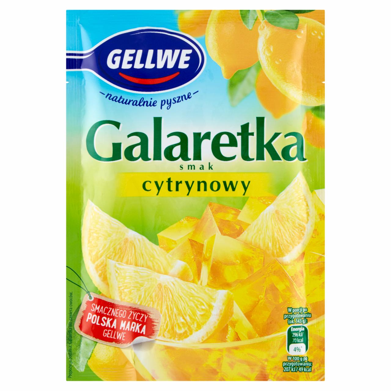Zdjęcia - Gellwe Galaretka smak cytrynowy 72 g