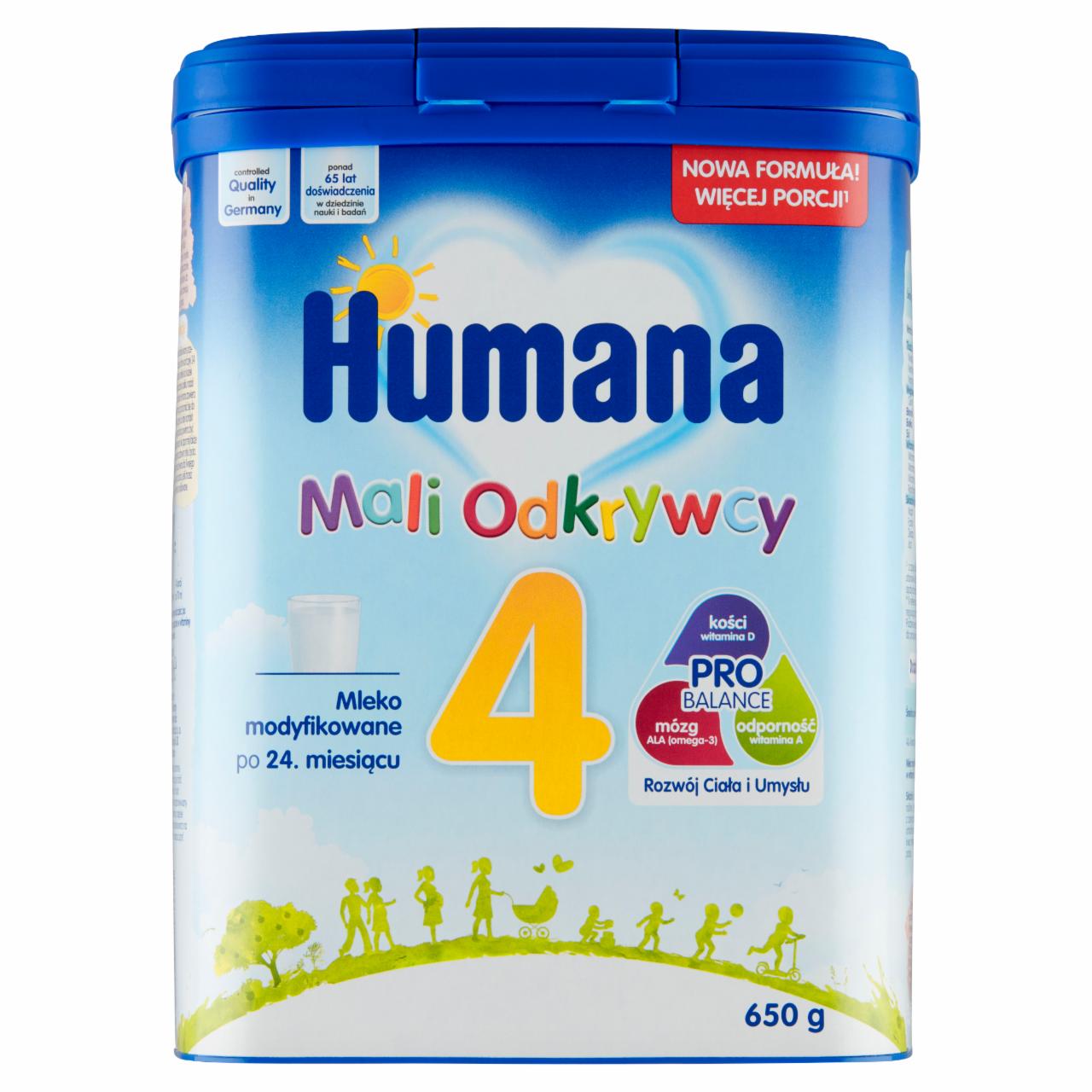 Zdjęcia - Humana 4 Mali Odkrywcy Mleko modyfikowane po 24. miesiącu 650 g