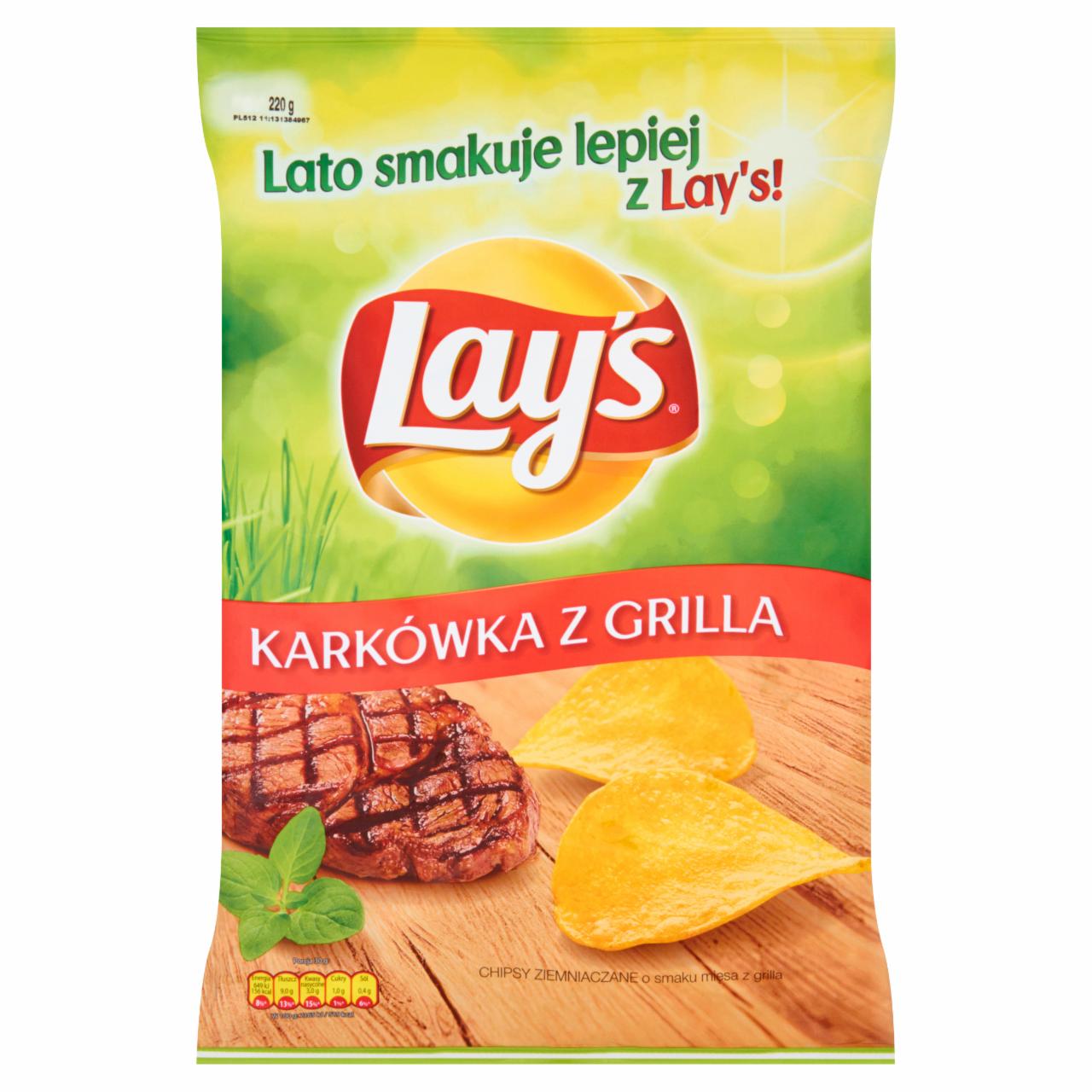Zdjęcia - Lay's Karkówka z grilla Chipsy ziemniaczane 220 g