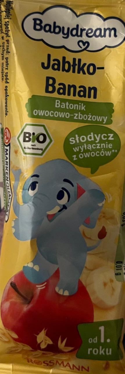 Zdjęcia - Jabłko-banan Batonik owocowo-zbożowy Babydream