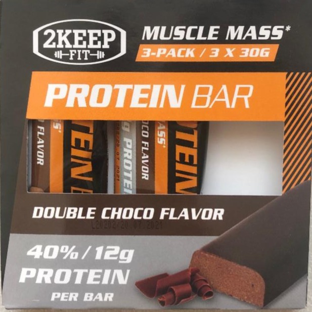 Zdjęcia - Protein bar double choco flavor 40% protein 2KEEP FIT