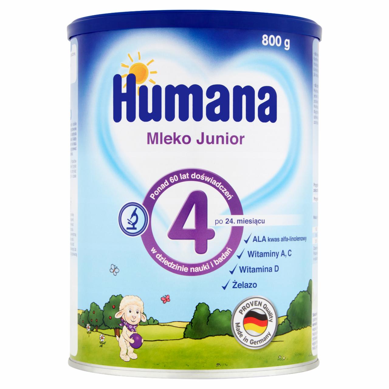 Zdjęcia - Humana 4 Mleko Junior po 24. miesiącu 800 g