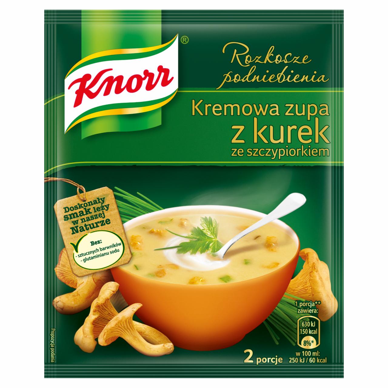 Zdjęcia - Rozkosze podniebienia Kremowa zupa z kurek ze szczypiorkiem Knorr