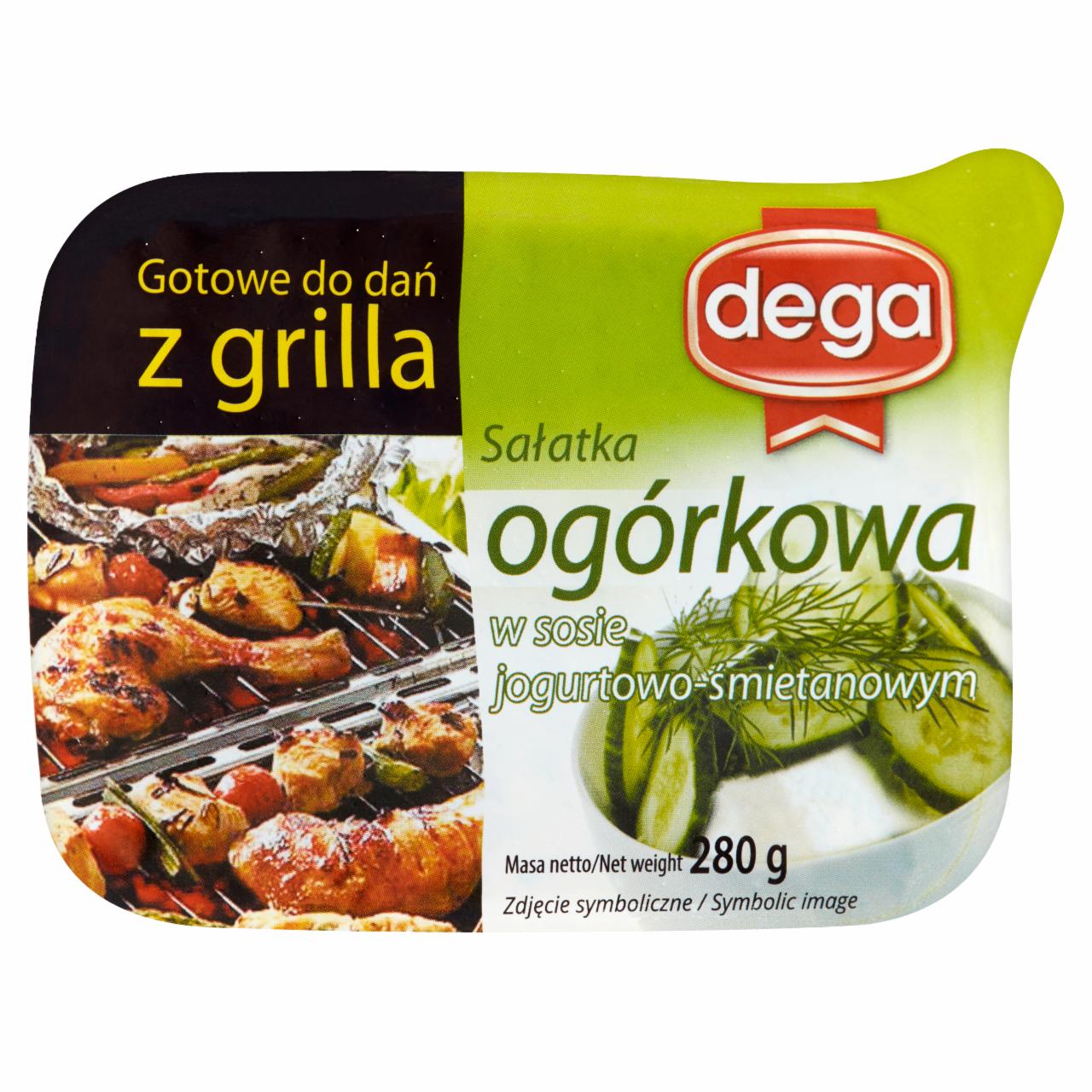 Zdjęcia - Dega Sałatka ogórkowa w sosie jogurtowo-śmietanowym 280 g