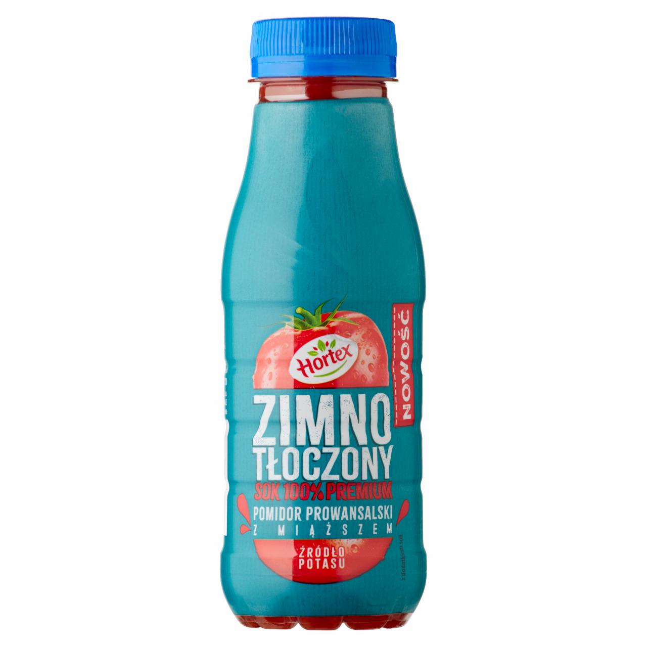 Zdjęcia - Hortex Sok 100% premium zimnotłoczony pomidor prowansalski z miąższem 300 ml