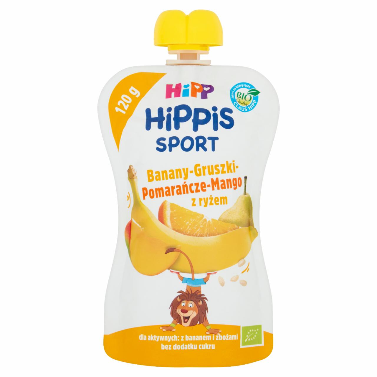 Zdjęcia - HiPP BIO Sport Mus owocowy po 1. roku banany-gruszki-pomarańcze-mango z ryżem 120 ml