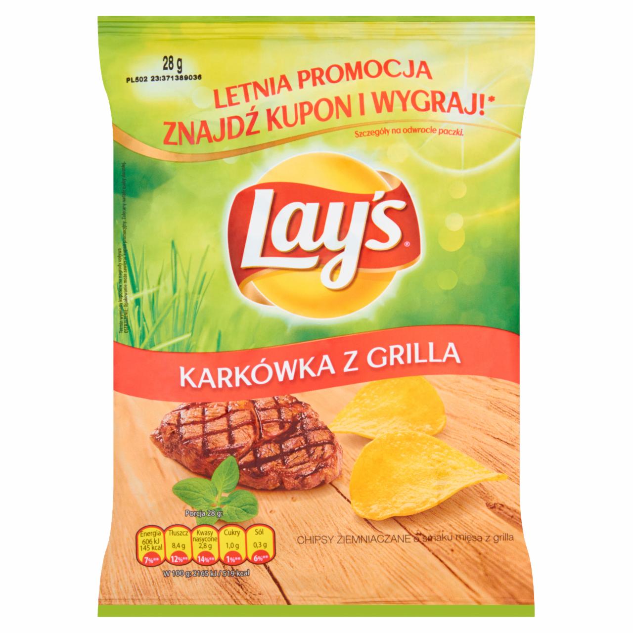 Zdjęcia - Lay's Karkówka z grilla Chipsy ziemniaczane 28 g