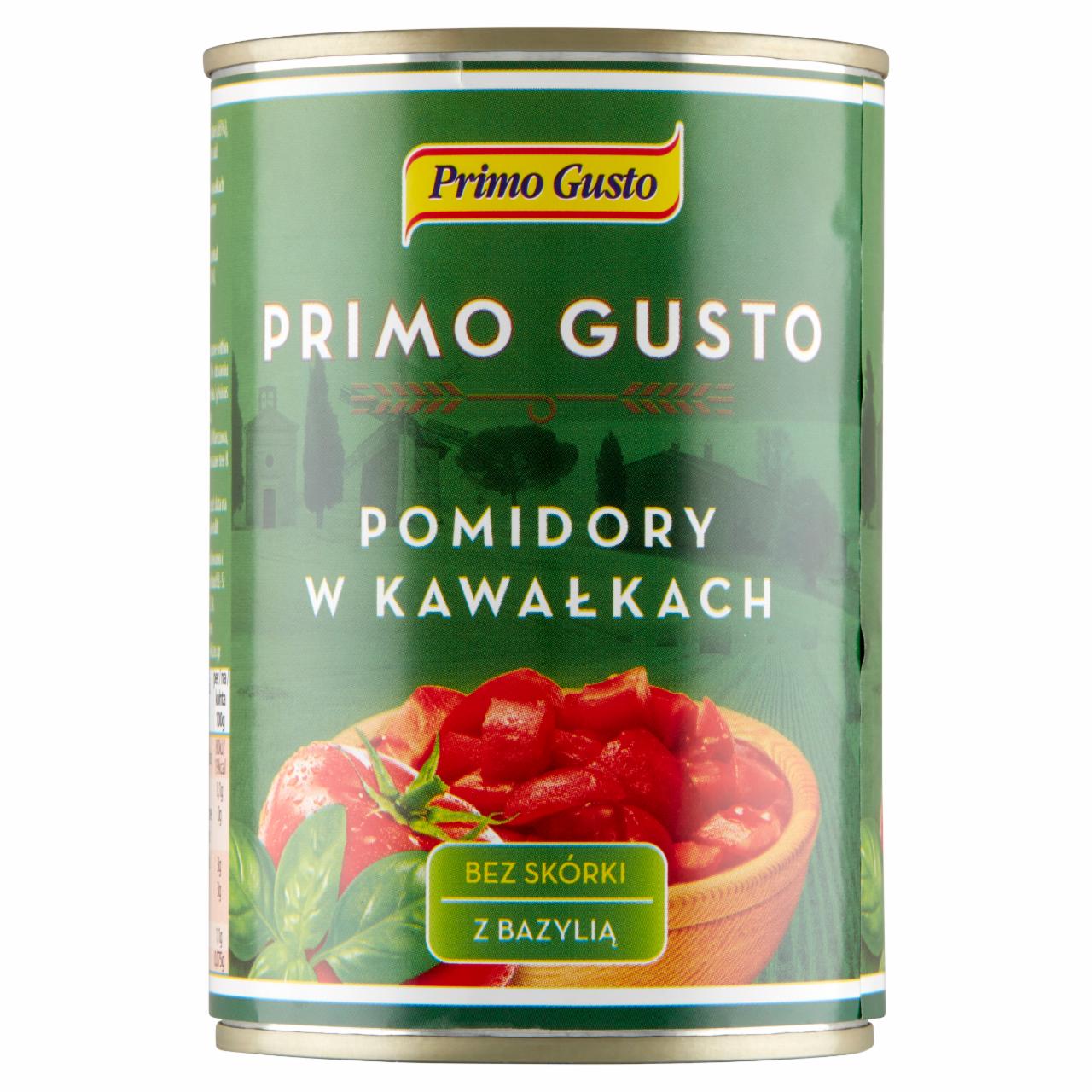 Zdjęcia - Primo Gusto Pomidory krojone bez skórki z bazylią 400 g