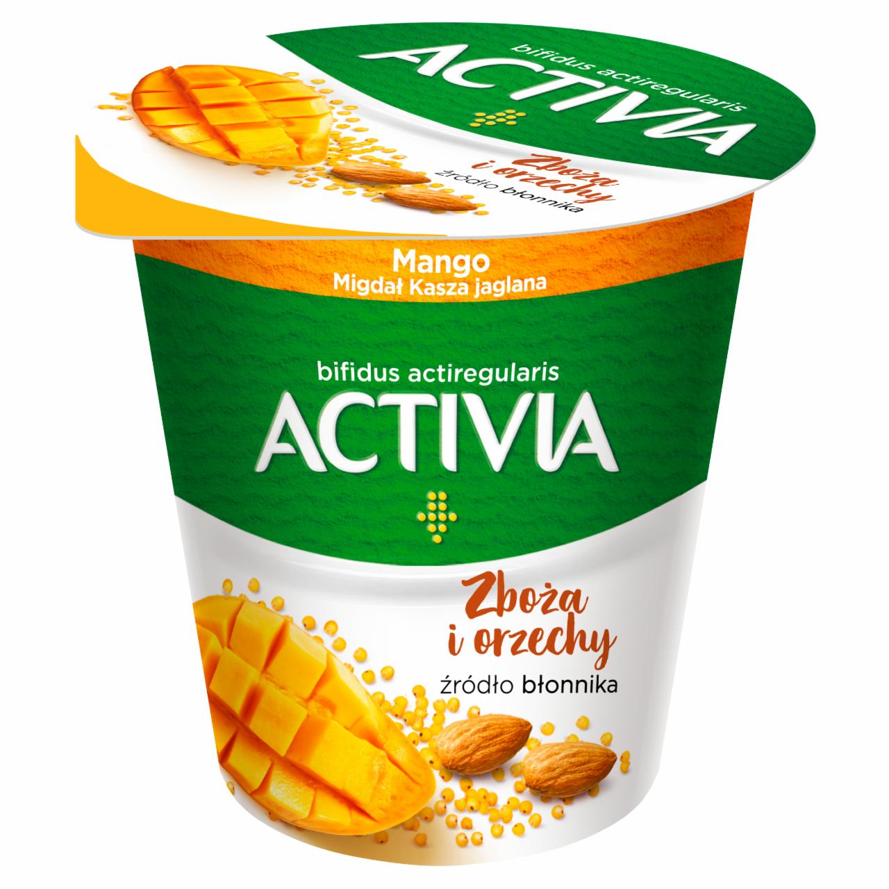 Zdjęcia - Danone Activia Jogurt mango migdał kasza jaglana 140 g