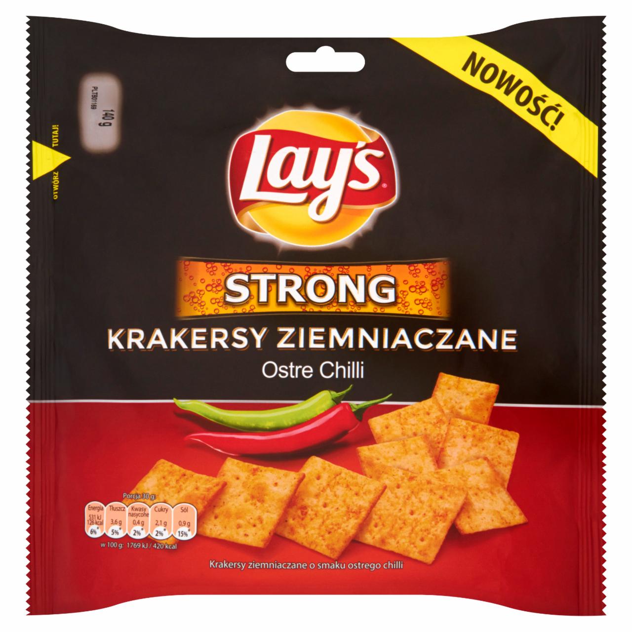 Zdjęcia - Lay's Strong Ostre Chilli Krakersy ziemniaczane 140 g