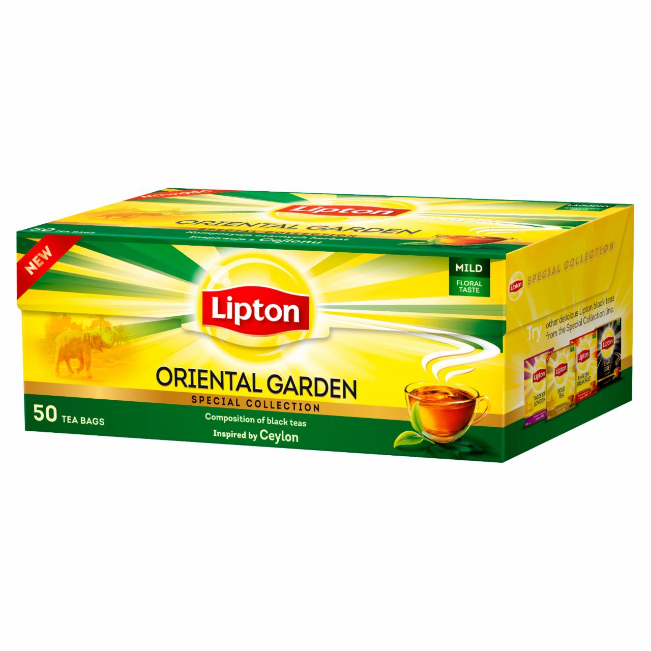Zdjęcia - Lipton Oriental Garden Herbata czarna 90 g (50 torebek)
