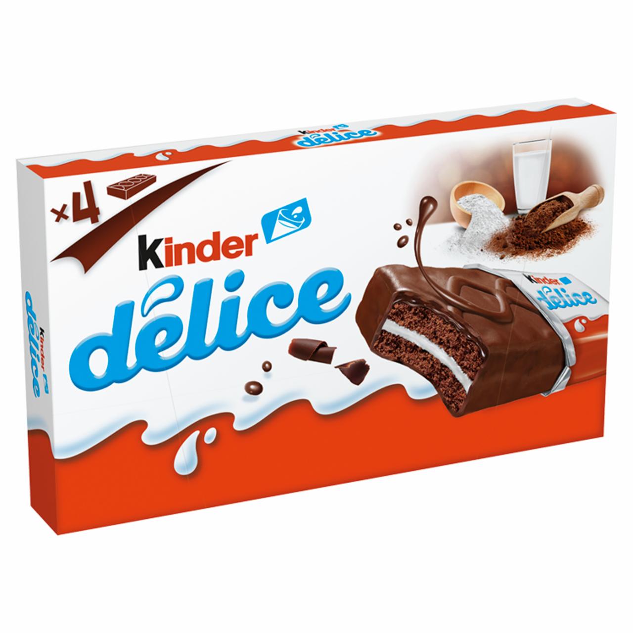 Zdjęcia - Délice Kakaowy biszkopt z mlecznym nadzieniem 156 g (4 x 39 g) Kinder