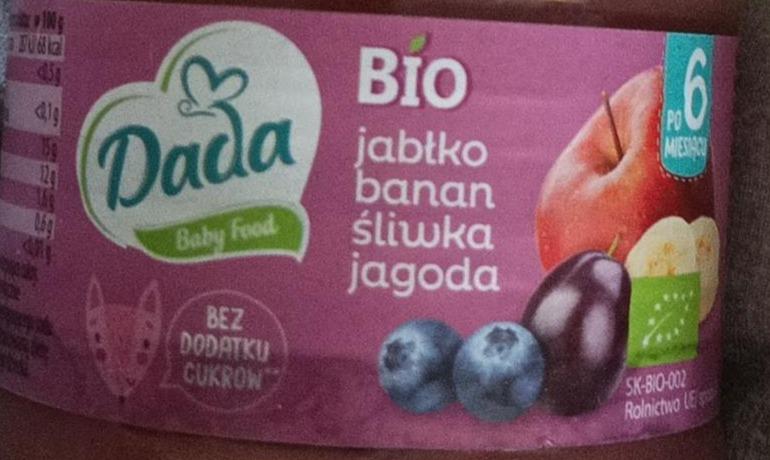 Zdjęcia - Bio przecier owocowy jabłko banan śliwka jagoda Dada