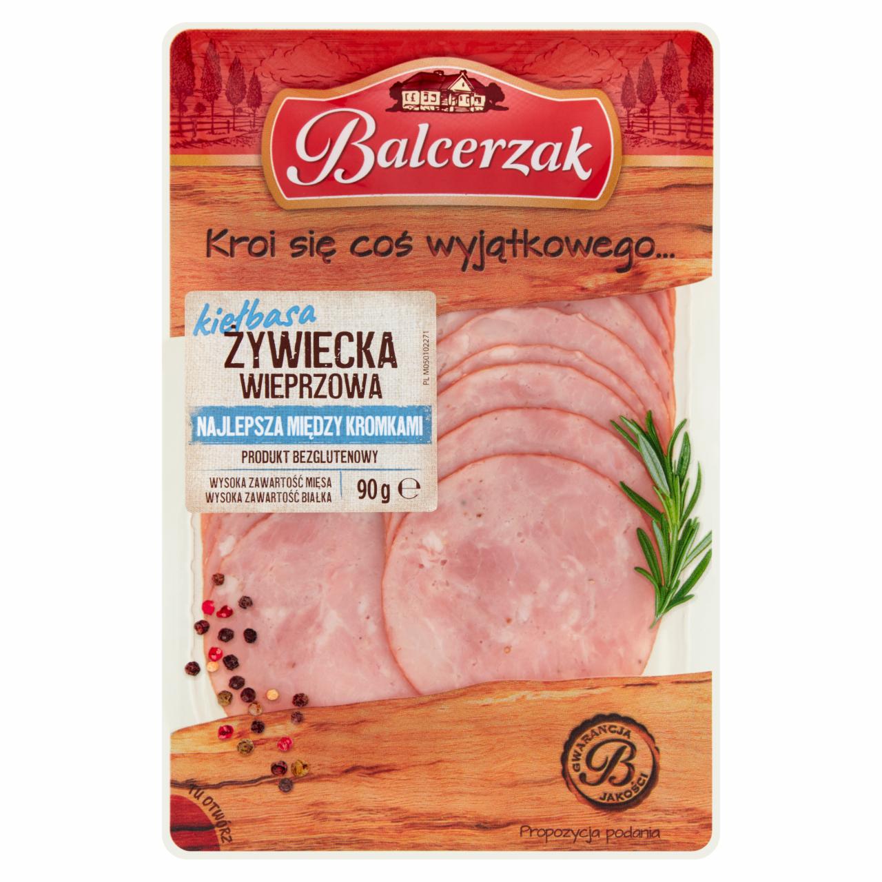 Zdjęcia - Balcerzak Kiełbasa żywiecka wieprzowa 90 g