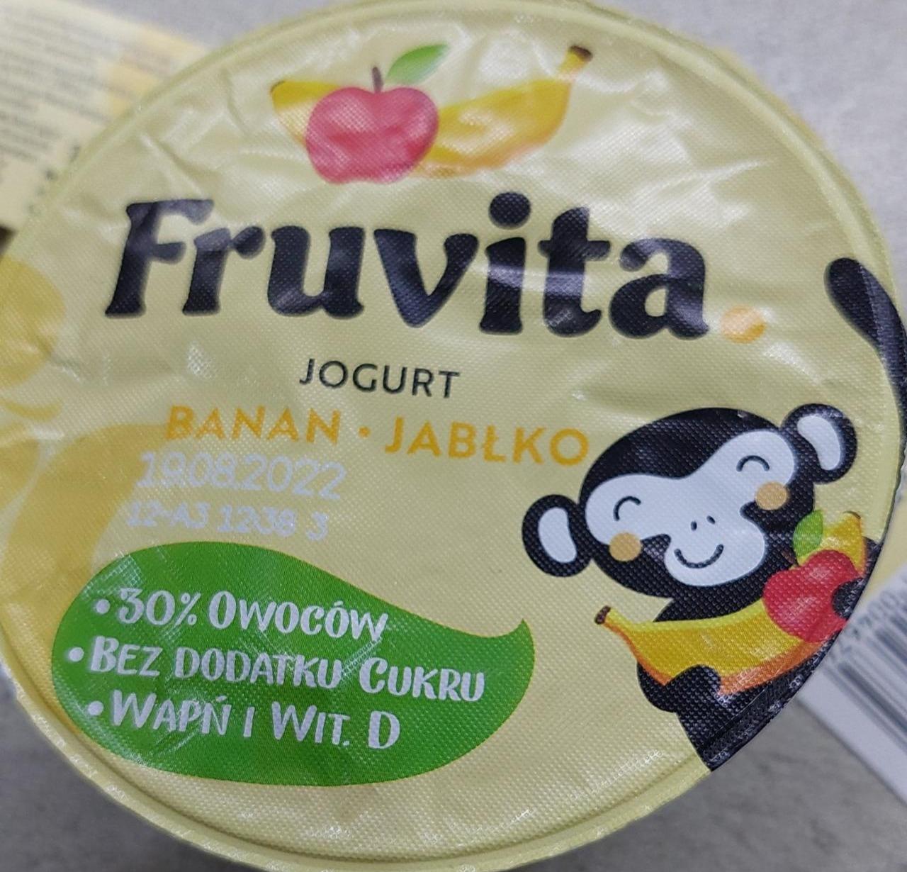Zdjęcia - Jogurt Banan Jabłko bez dodatku cukru FruVita