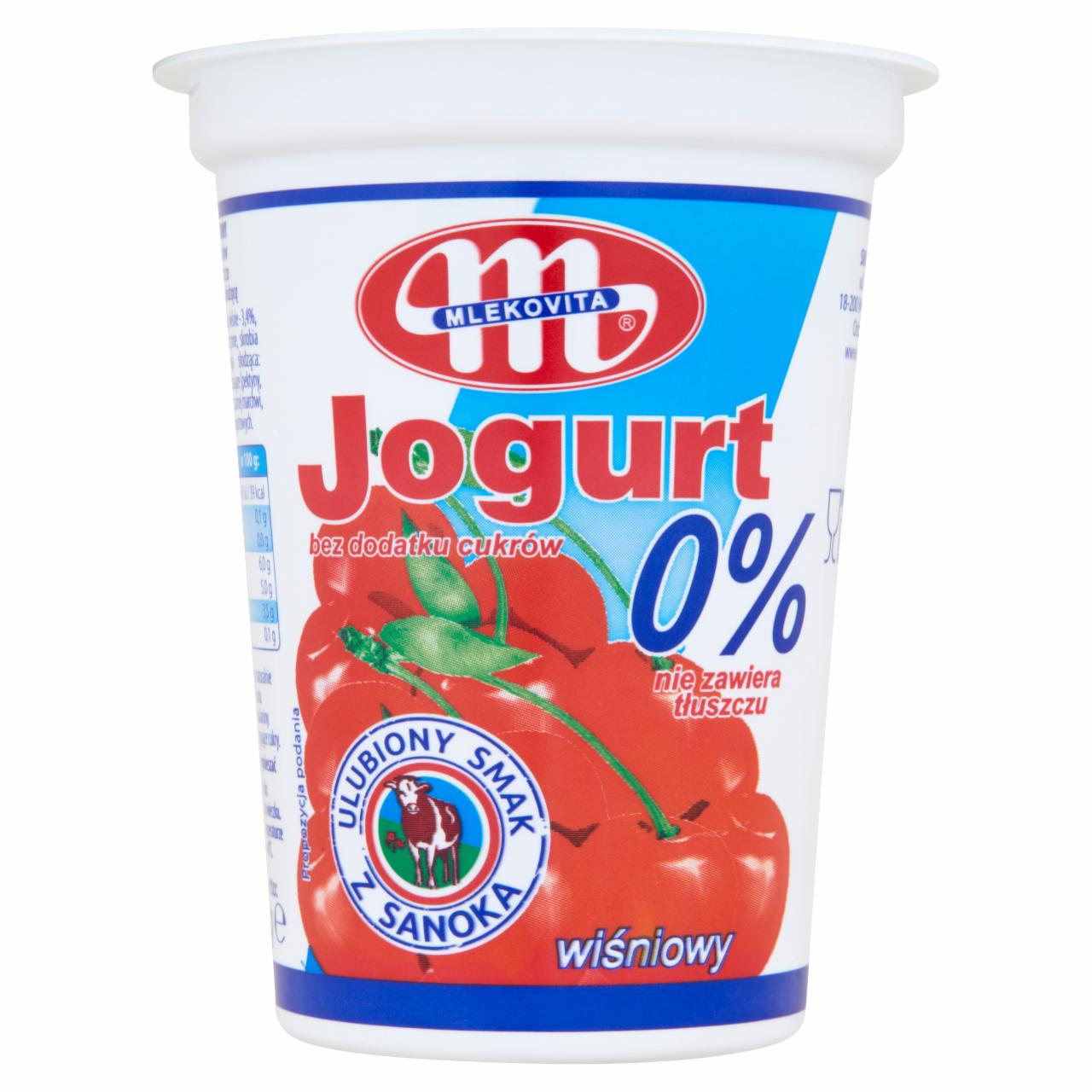 Zdjęcia - Mlekovita Jogurt 0% wiśniowy 400 g