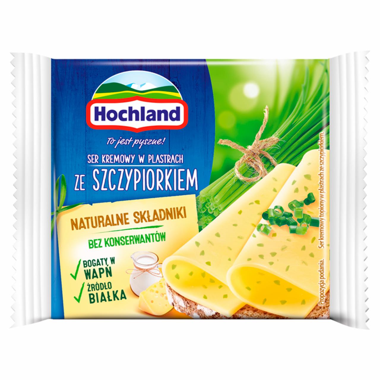 Zdjęcia - Hochland Ser kremowy w plastrach ze szczypiorkiem 130 g