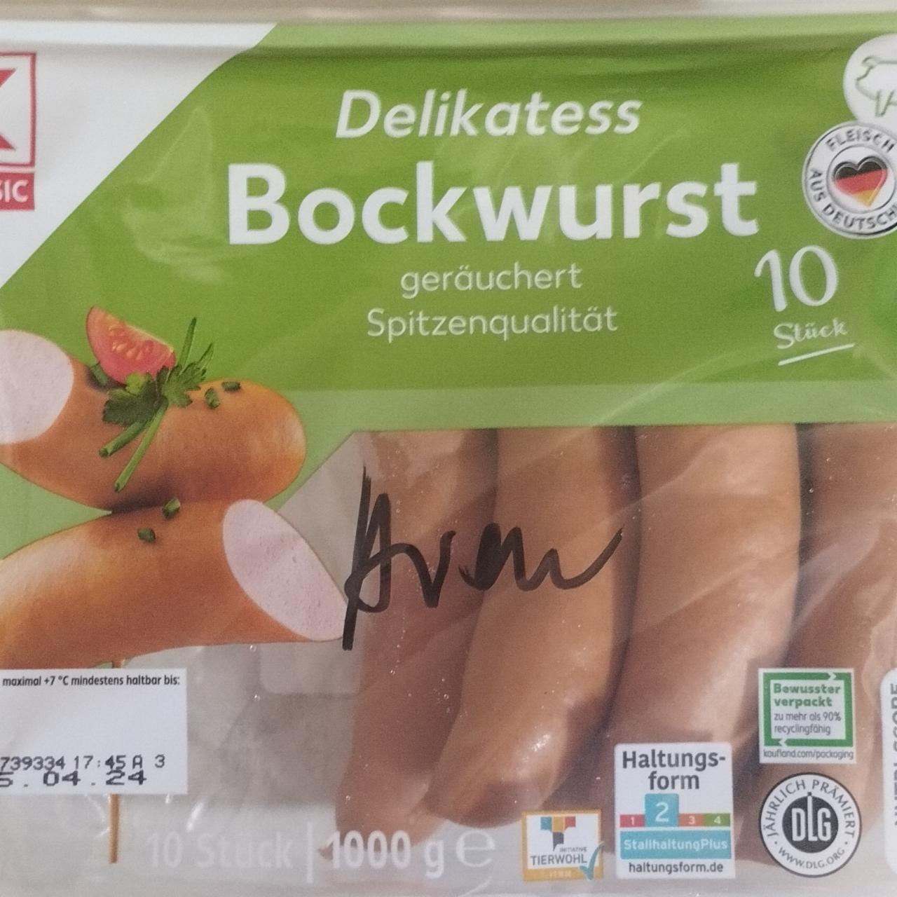 Zdjęcia - Delikatess Bockwurst K-Classic